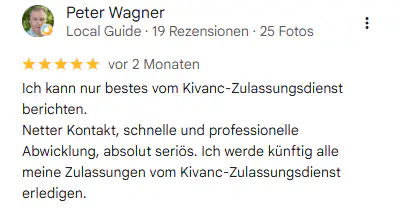 Google-Bewertung für Kivanc Zulassungsdienst