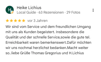 Google-Bewertung für Kivanc Zulassungsdienst